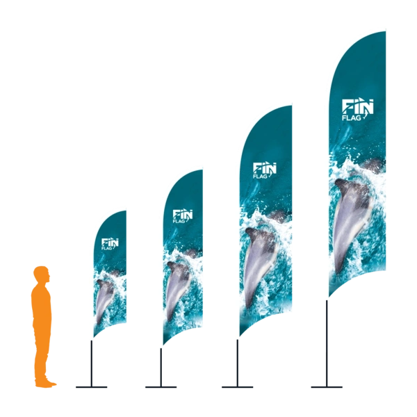 Fin Flag With White Hems