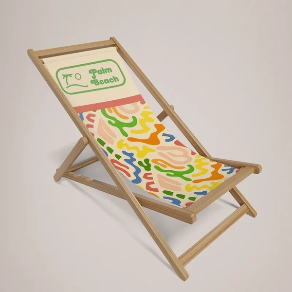 Branded Deck Chairs - Angled Palm Beach